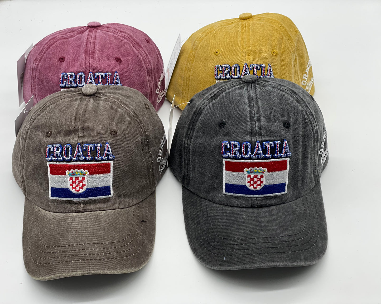 Kapa Croatia sa zastavom siva/bež/žuta/roza