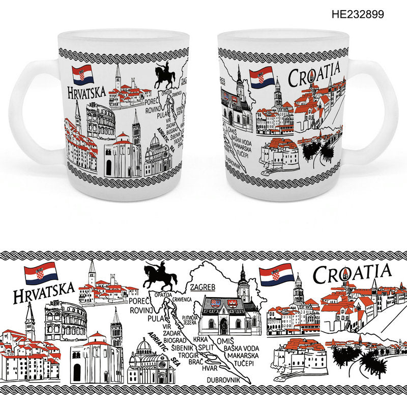Staklena šalica Croatia