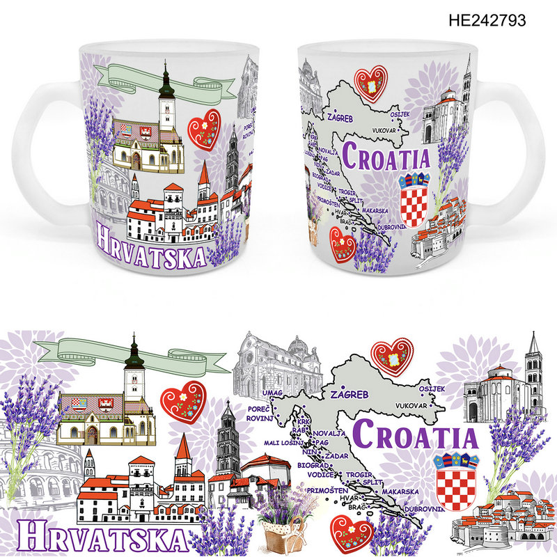 Staklena šalica Croatia