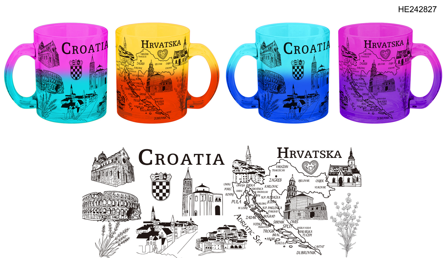 Staklena šalica Croatia