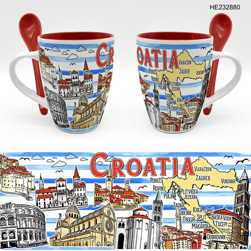Keramička šalica Croatia