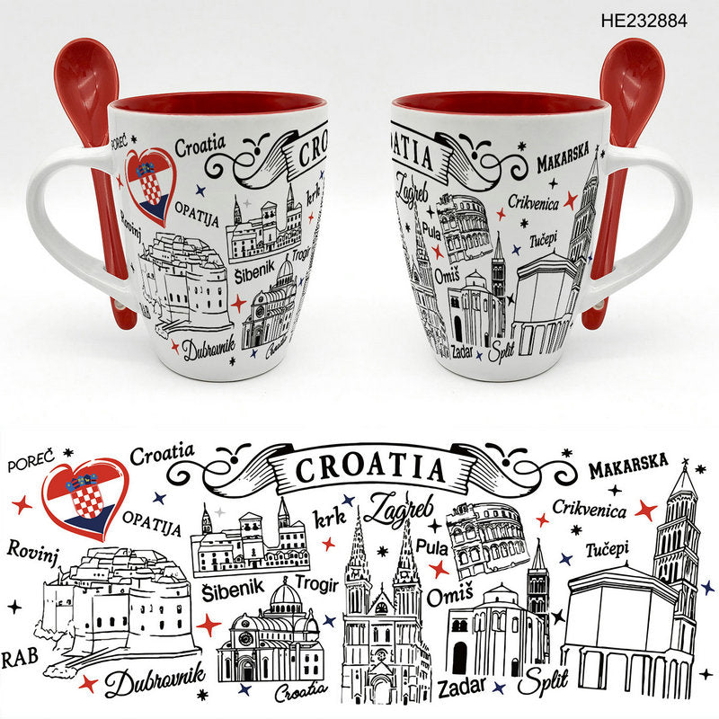 Keramička šalica Croatia