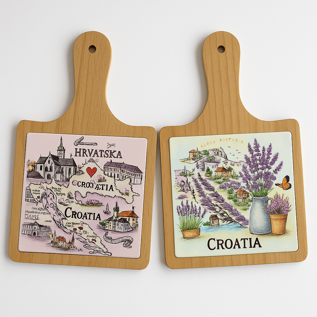 SUVENIRI - PODMETAČ I DASKA CROATIA