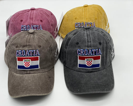 Kapa Croatia sa zastavom siva/bež/žuta/roza