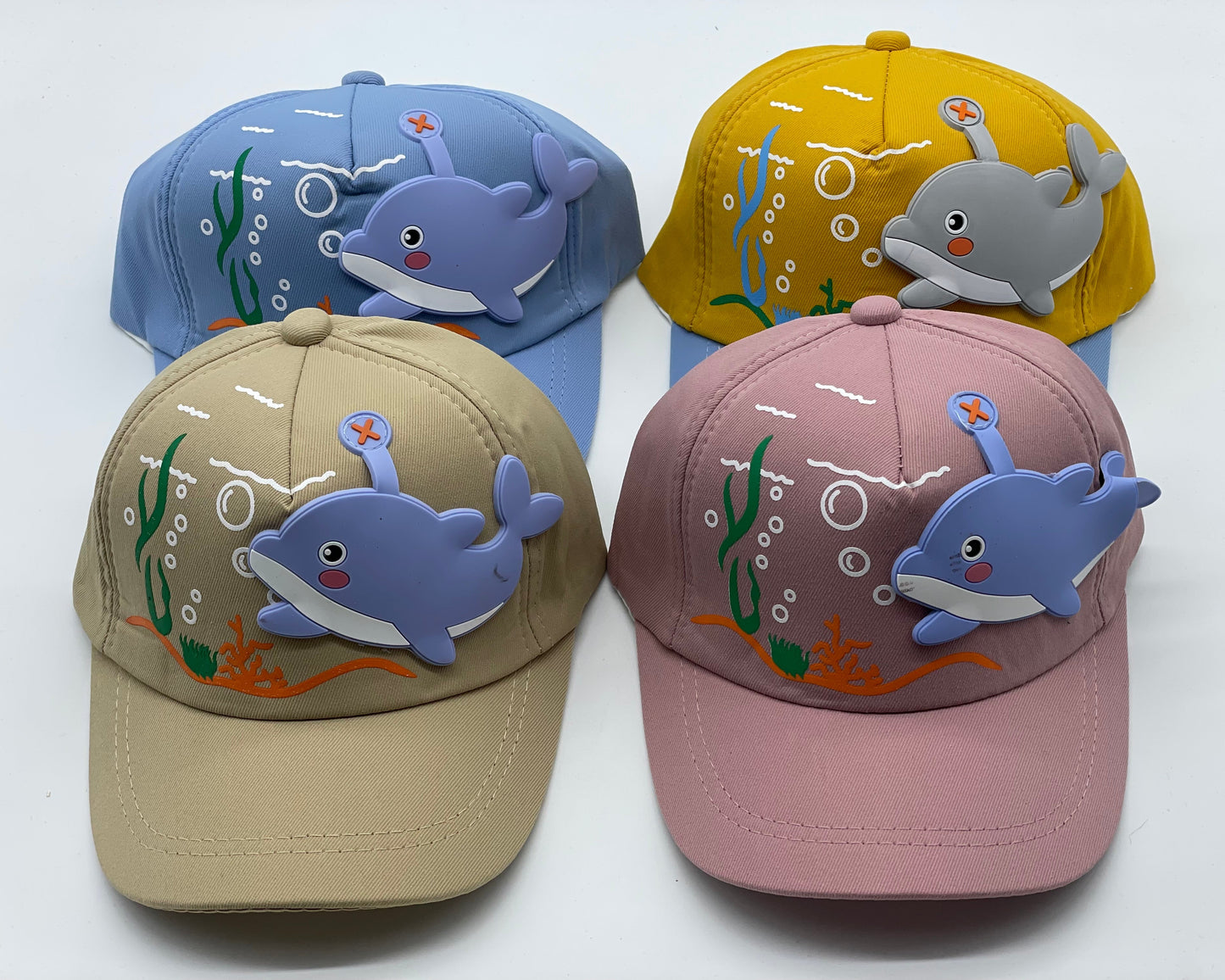 Dječje kape sa 3D dupinom-plava/žuta/bež/roza