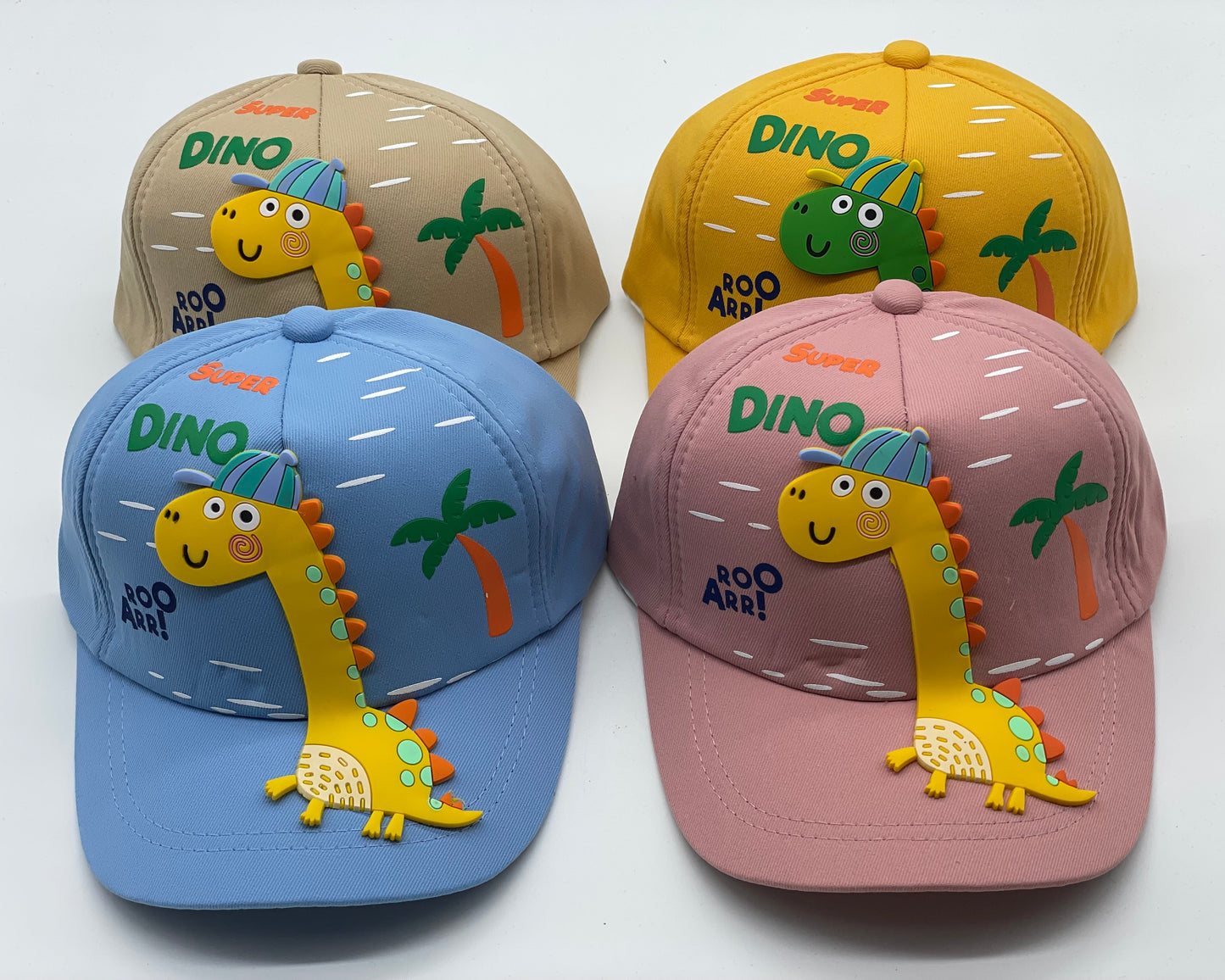 Dječje kape sa 3D dinosaurom-plava/roza/žuta/bež