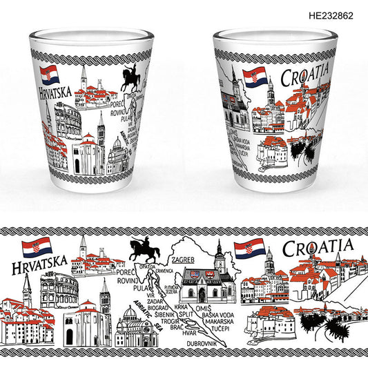 Staklena čašica Croatia