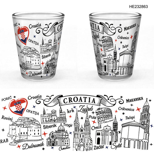 Staklena čašica Croatia