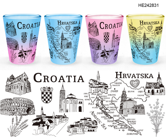 Staklena čašica Croatia
