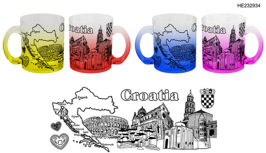Staklena šalica Croatia