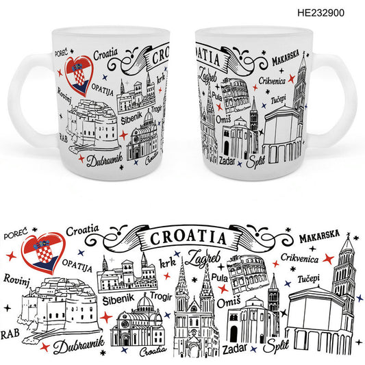 Staklena šalica Croatia