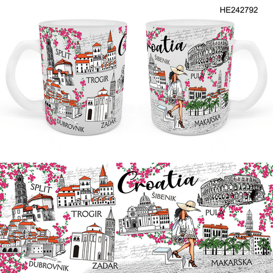 Staklena šalica Croatia