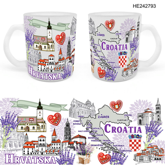 Staklena šalica Croatia