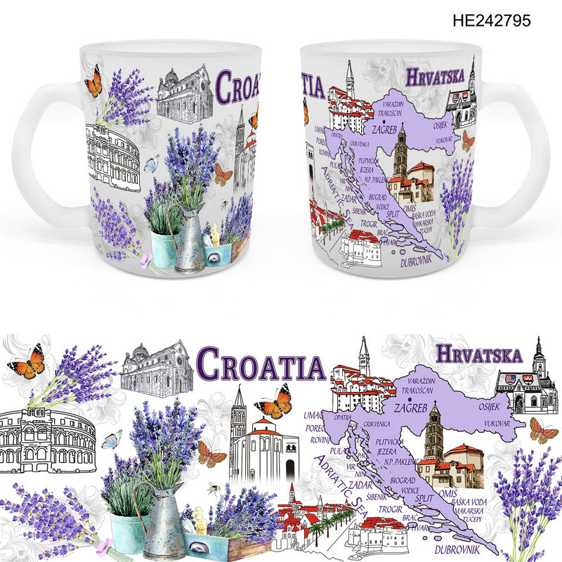 Staklena šalica Croatia
