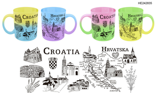 Staklena šalica Croatia
