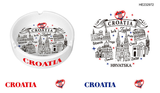Keramička pepeljara Croatia