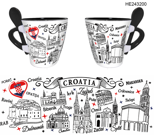 Keramička šalica Croatia