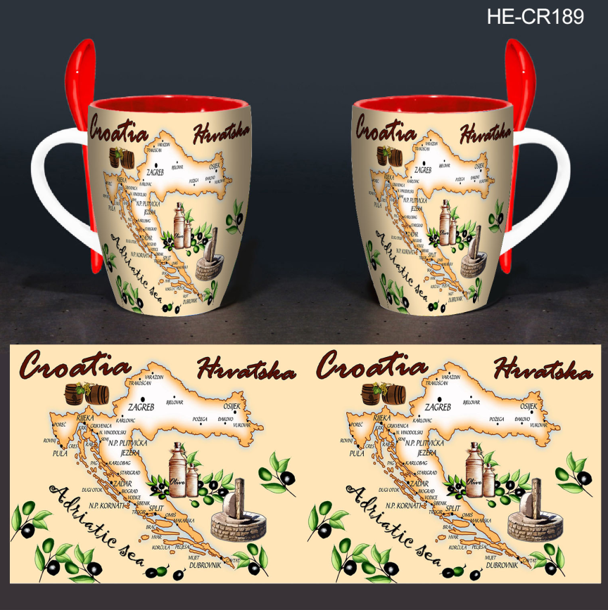 Keramička šalica Croatia