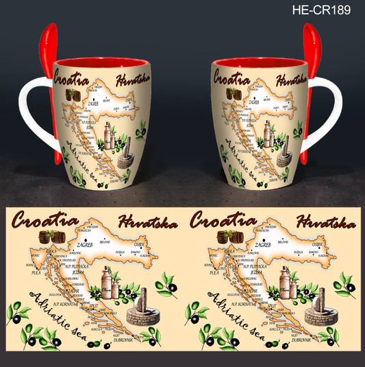 Keramička šalica Croatia
