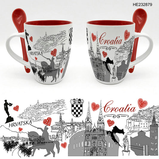 Keramička šalica Croatia